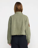 RVCA Womens Reserve Long Sleeve Overshirt - Olive