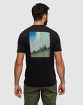 Tentree Mens Northern Aurora T-Shirt - Meteorite Black / Aurora Treeline