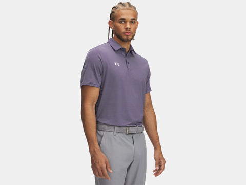 Under Armour Men's UA Playoff Team Stripe Polo - Purple / White - 500