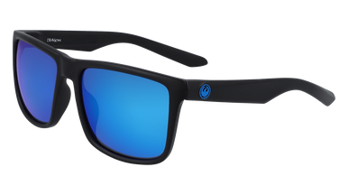 Dragon Meridien LL H2O Polar Sunglasses - Shiny Black/LL Smoke Blue Mirror