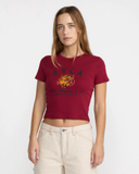 RVCA Women's Untamed Baby Tee - Brick