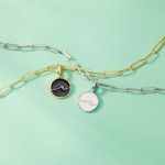Pura Vida Harper Gold Charm ~ Enamel Wave