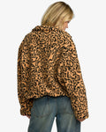 RVCA Womens Oh Hush Sherpa jacket - Ochre
