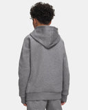 Under Armour Boys' Rival Fleece Hoodie - Castlerock Light Heather / White - 025