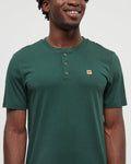 Tentree Mens Baker Henley T-Shirt - Forest Pine