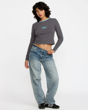 RVCA Womens Hills Long Sleeve Shirt - Gravel