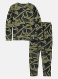 Burton Kids Heavyweight Fleece Base Layer Set - Forest City Streets