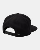 RVCA Mens Commonwealth Snapback Hat - Black/White