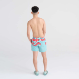 Saxx Mens Oh Buoy Stretch Volley 5" Swim Short - Giant Wave - Sea Foam