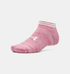 Under Armour Unisex UA Essential 6-Pack Socks - Tourmaline Pink / Stone - 673