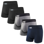 Saxx Vibe 5-Pack Underwear - Black/Grey Heather/Navy