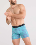 Saxx Quest Underwear - Surf Flowers - Turquoise