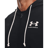 Under Armour Men's UA Rival Terry LC Full Zip Hoodie - Black / White - 001