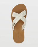 Volcom Women's Double Cross Sandal - Cream