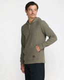 RVCA Mens Dayshift Thermal Hooded Henley - Olive