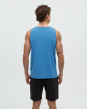 Tentree Mens Pender Tank - Blue Lagoon Heather