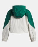 Under Armour Girls' UA Icon Woven Jacket - Summit White / Campus Ivy / Black - 110