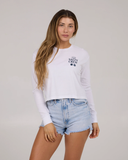 Salty Crew Womens Sip & Sea L/S Crop - White