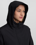 Tentree Womens Nimbus Long Rain Jacket - Meteorite Black