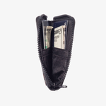 Thread Zipper Wallet - Black
