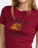 RVCA Women's Untamed Baby Tee - Brick