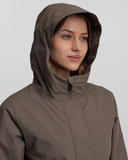 Tentree Womens Nimbus Long Rain Jacket - Timber
