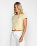 RVCA Women's Wild Hearts 411 Tee - Sunshine