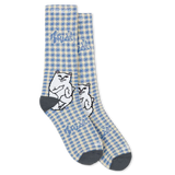 Ripndip Lord Nermal Socks - Light Blue Checker