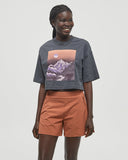 Tentree Women's Emerald Edge Oversized Crop T-Shirt - Graphite Rhapsody