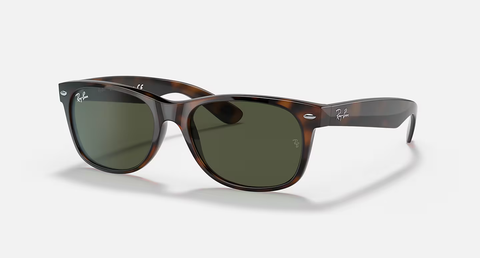 Ray-Ban New Wayfarer Sunglasses - Tortoise W/ G-15 Green