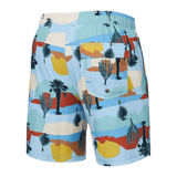 Saxx Mens Oh Buoy Stretch Volley 7" Swim Short - Baja Bound - Chambray Multi