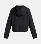 Under Armour Girls' UA Rival Woven Jacket - Black / White - 004