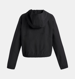 Under Armour Girls' UA Rival Woven Jacket - Black / White - 004
