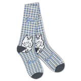 Ripndip Lord Nermal Socks - Light Blue Checker