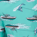 Saxx Mens Oh Buoy Stretch Volley 7" Swim Short - Sharkskin - Turquoise