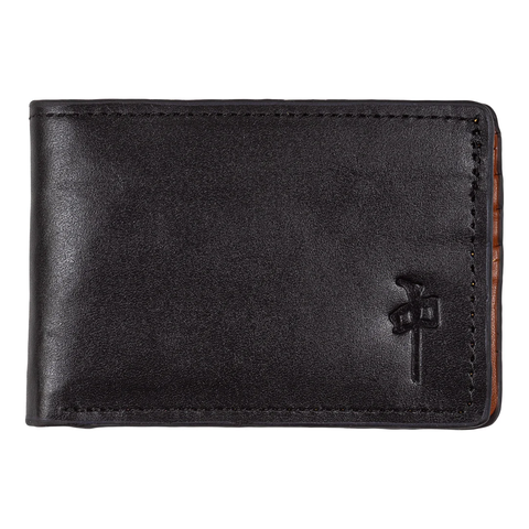 RDS Genuine Leather Wallet - Black/Tan
