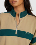 RVCA Womens Haru 1/4 Zip Sweatshirt