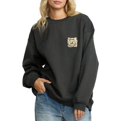 RVCA Womens Baggie BF Crew - Pirate Black