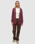 Tentree Women's Prairies Nep Cardigan - Deep Burgundy Nep