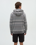Tentree Mens Woodrow Brushed Cotton Hoodie - Meteorite Black Multi Stripe