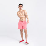 Saxx Mens Oh Buoy Stretch Volley 5" Swim Short - Flamingo