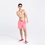 Saxx Mens Oh Buoy Stretch Volley 5" Swim Short - Flamingo
