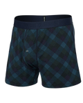 Saxx Droptemp Cooling Sleep Loose Boxer - Bison Check-Maritime