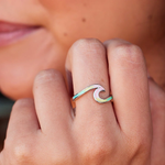 Pura Vida Tie Dye Wave Ring ~ Silver