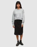 Tentree Women's Bluffs Cropped Crew - Harbour Grey Heather