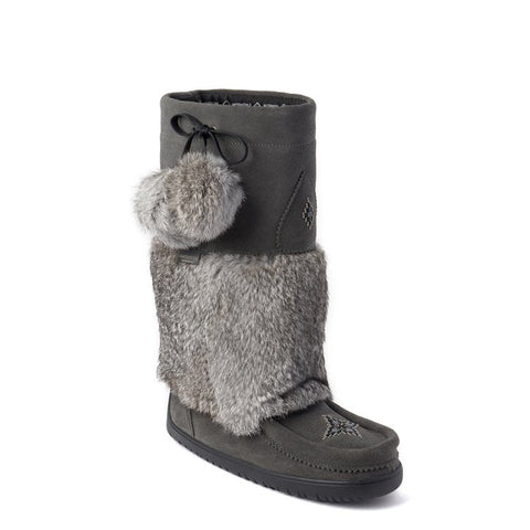 Manitobah Women's Waterproof Snowy Owl Mukluk - Charcoal