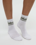 Tentree Cortes Socks (2-Pack) - White Juniper Agave Stripes