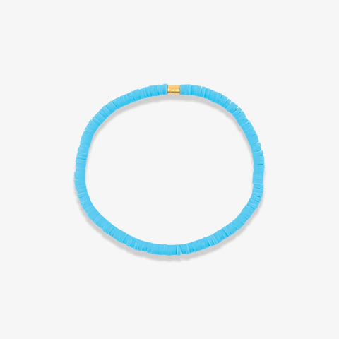 Pura Vida Solid Cabrillo Stretch Bracelet ~ Sky Blue
