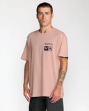 RVCA Mens Glitch Short Sleeve Tee - Pale Mauve