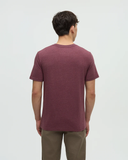 Tentree Mens Embroidered Ten T-Shirt - Rosewood Fleck Midnight Blue